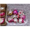 Image 3 : Lot of 22 Vintage Blown Glass Christmas Tree Ornaments Balls Mostly Pinks