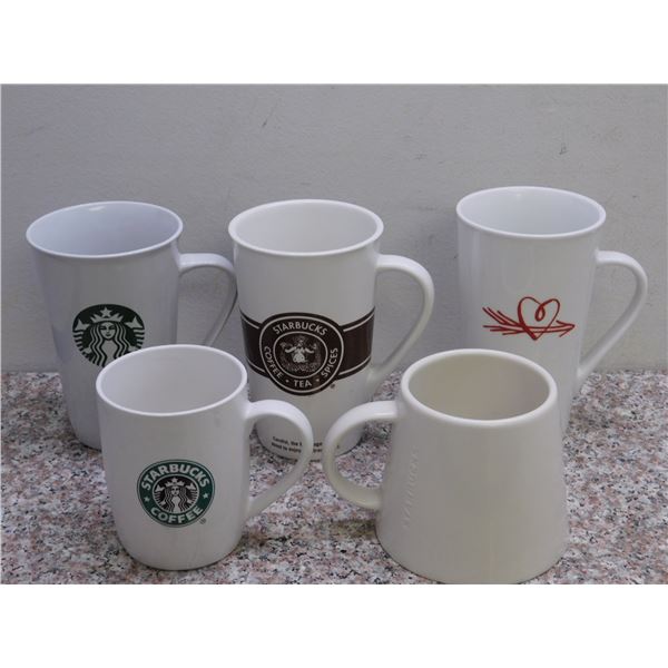 Lot of 5 Starbucks Branded Mugs