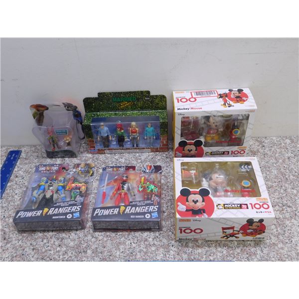 TOY BUNDLE Lot of 6 Pcs Mickey Mouse Goodsmile Co, Married w Children, Power Rangers, Zootopia