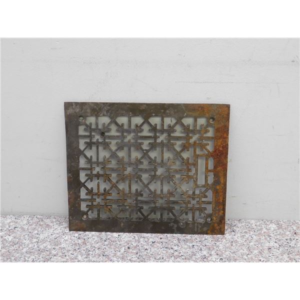 Victorian Antique Cast Iron Floor Grate Register Vent