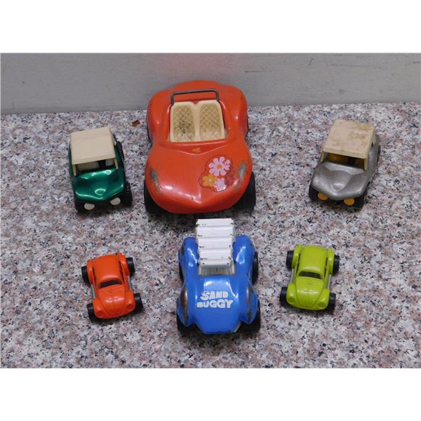 Lot of 6 Tonka Pressed Steel Cars Volkswagen Baha Buggy