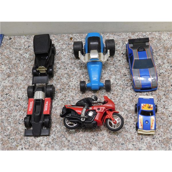 Lot of 6 Tonka Plastic Metal 1980s Toy Cars