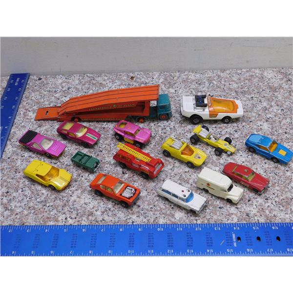 Lot of 15 Vintage Matchbox Die Cast Toy Cars 50s 60s 70s