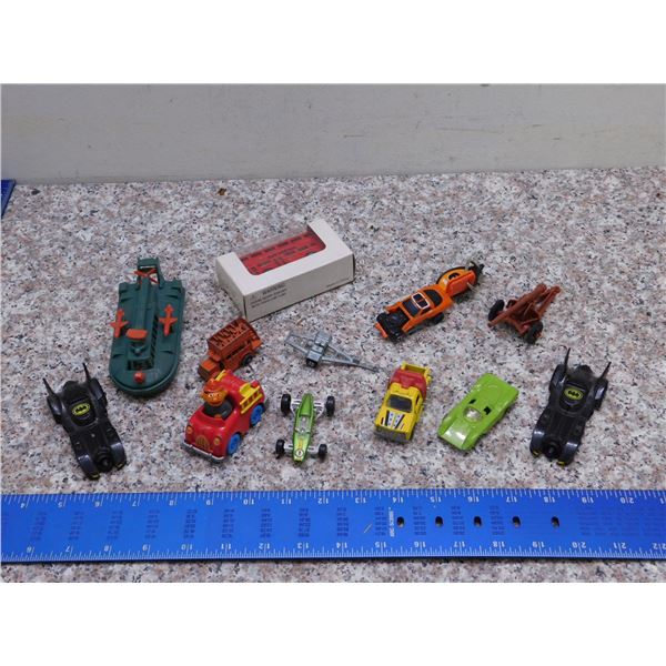 Lot of Vintage Misc Diecast Toy Cars Batmobile 1980s Etc
