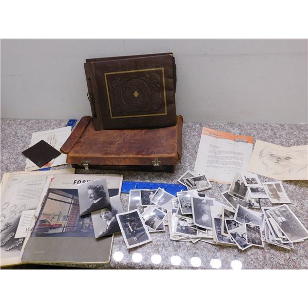 Lot of Ephemera Vintage Antique Photos Junk Journal Great Ads Photos Album