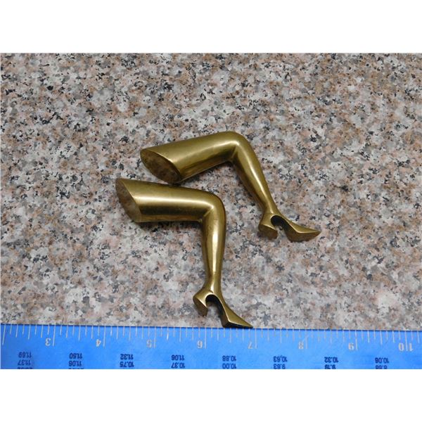 Pair of Lady's Legs Bottle Openers Brass