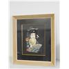 Image 1 : Framed Geisha Textured Oil Artist Signed 1964  Artwork