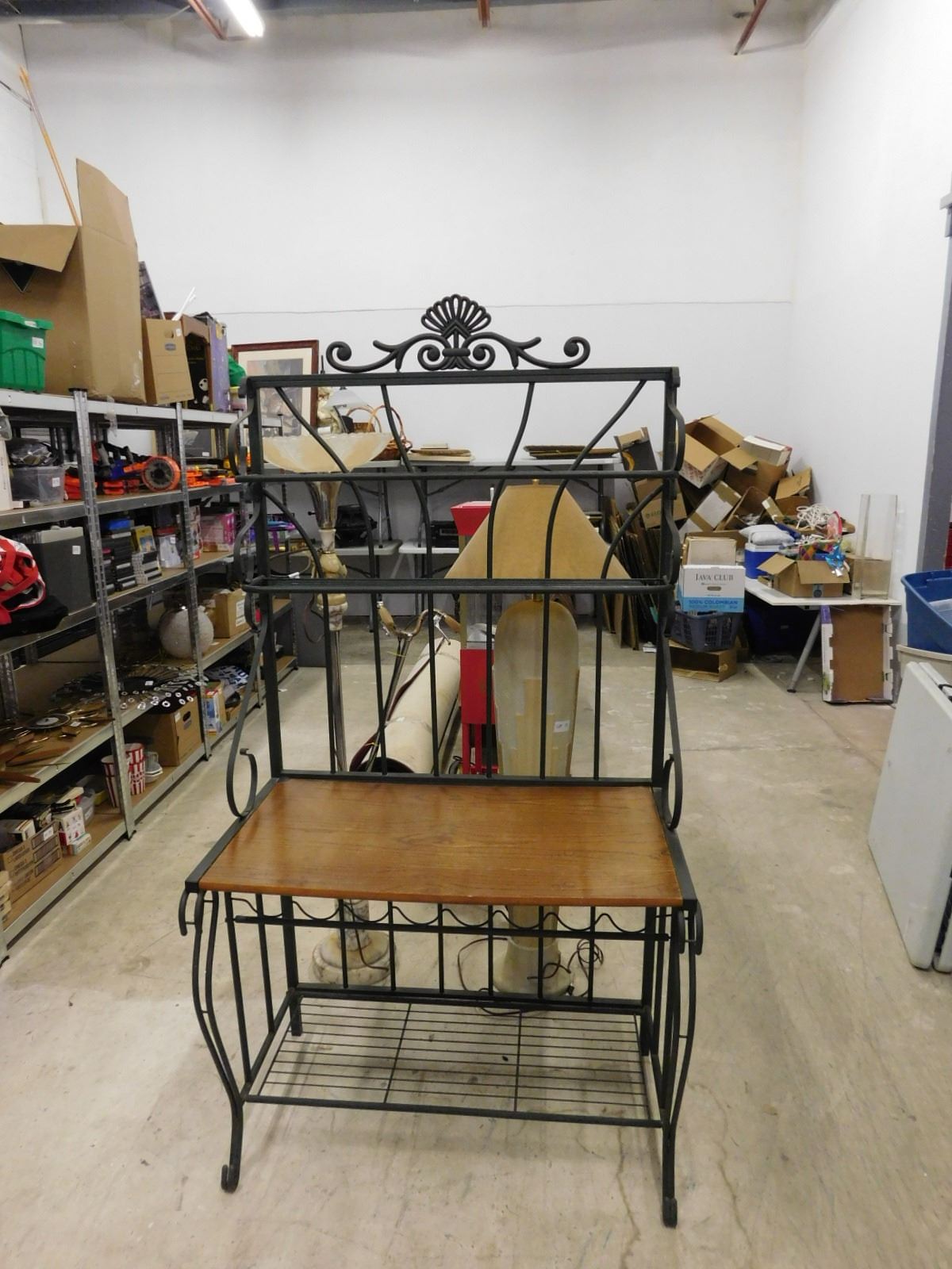 Green Bakers Rack Kitchen Bakers Rack Green Metal Shelving
