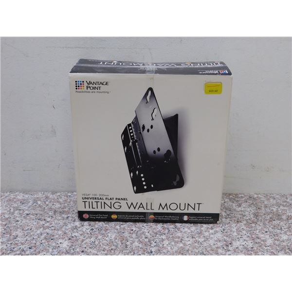 Vantage Tilting Wall Mount TV Mount VESA 100-00mm Universal Flat Panel 100lb
