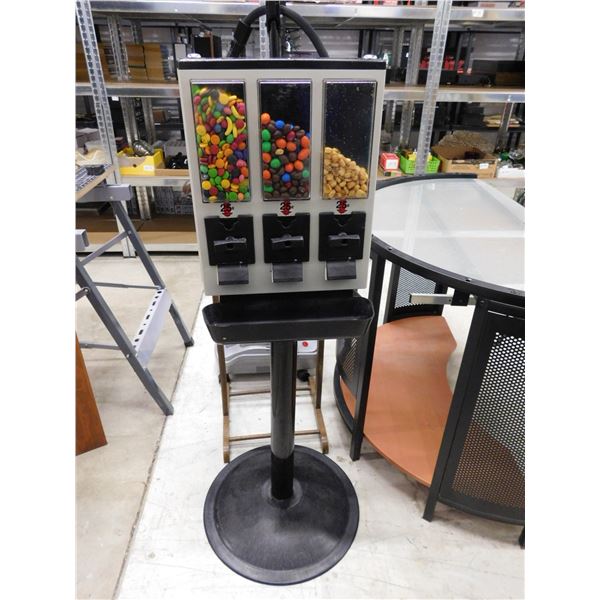 Candy Vending Machine With 3 Slots 25c *Needs New Keys*