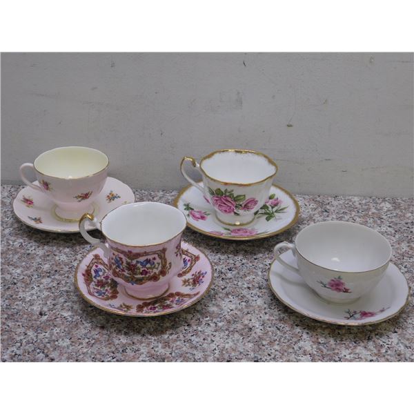 Lot of 4 Paragon Shafford Foley Royal Standard Teacups and Saucers