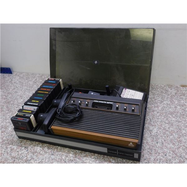 Atari Controller Case Atari 2600 Wood Panel Front 6-Switch With 14 Games, Controllers, Star ...