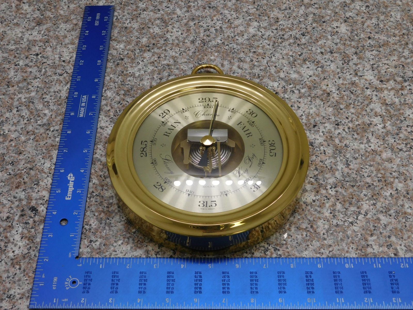 Barometer Solar Solar Vintage Brass Barometer Made in Germany Eatons