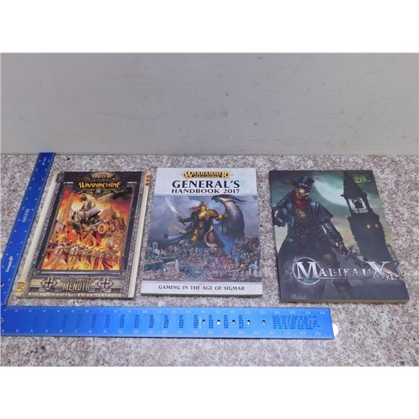 Lot of 3 Miniature Tabletop Strategy Roleplay Guides Handbooks Malifaux