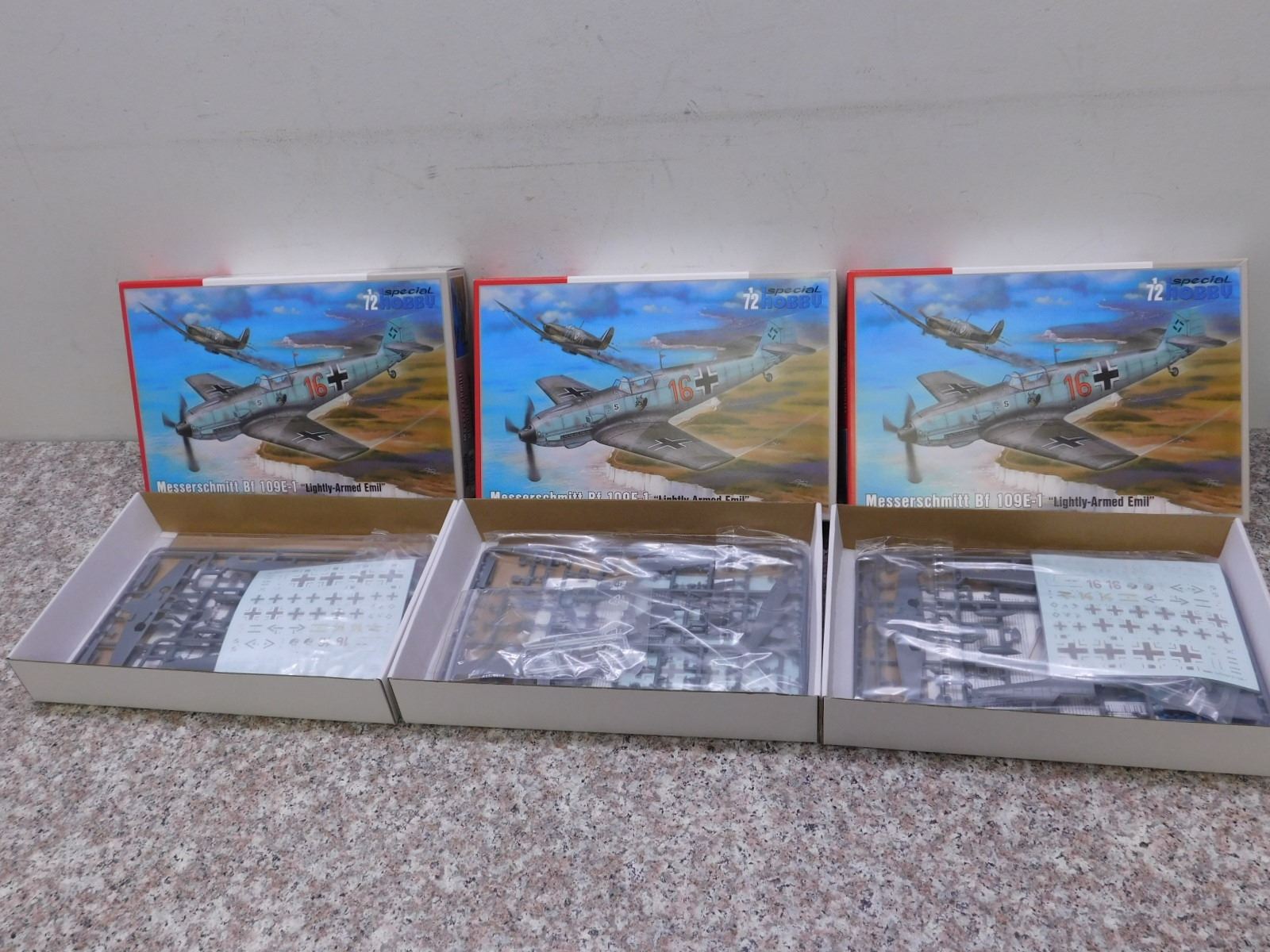 Special Hobby Model Kits Lot of 3 Messerschmitt Bf 109E1 Lightly Armed