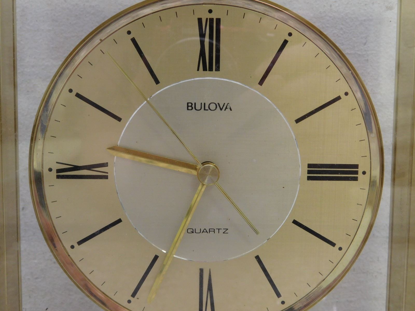 Bulova Quartz Mantle Clock Gold Color B1700 Grand Prix