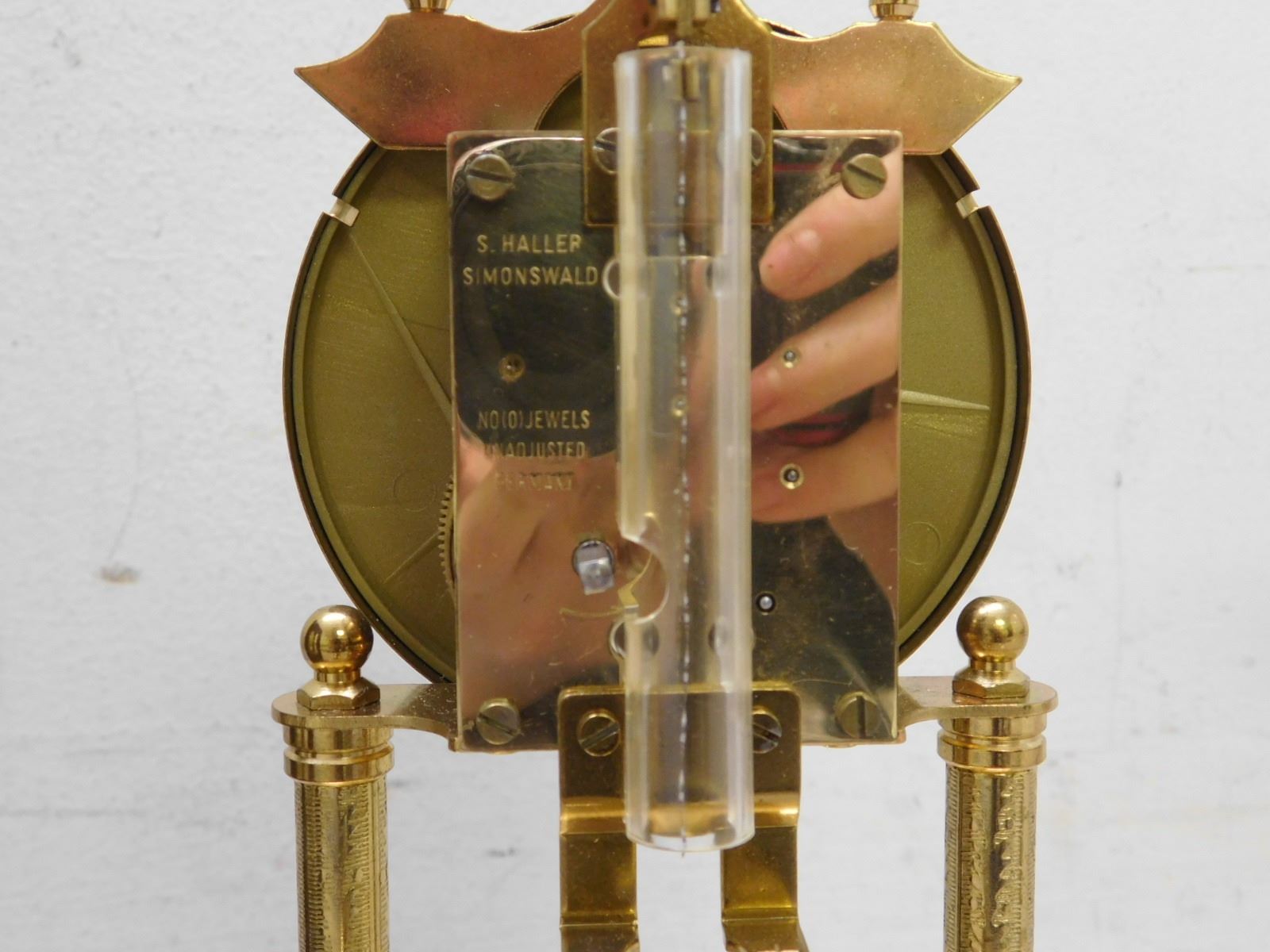 Sentret Clock Vintage Pair of Pendulum Clocks West Germany Wooden and Gold Frames ...