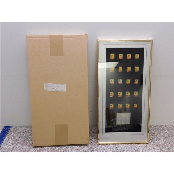 Framed Calgary 1988 Coca Cola Winter Olympics Pin Set With Box