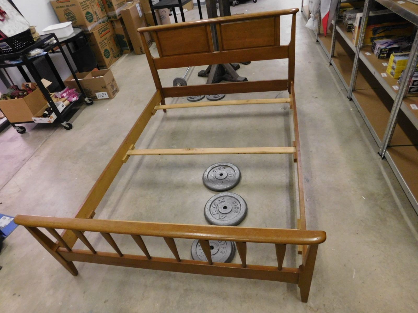 Vintage Wooden Bed Frame Malcolm Genuine No Mar Finish Walnut