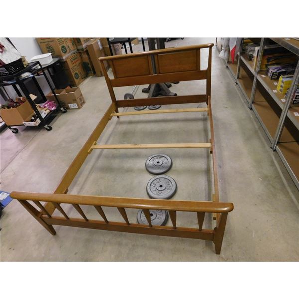 Vintage Wooden Bed Frame Malcolm Genuine No Mar Finish Walnut