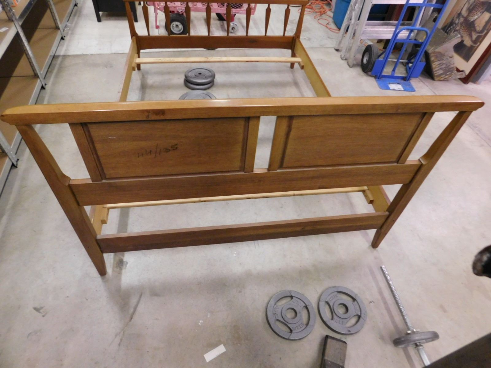 Vintage Wooden Bed Frame Malcolm Genuine No Mar Finish Walnut