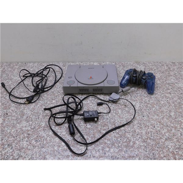 PS1 Playstation Video Game Console 1 Controller (3rd party) RF and Power Cables