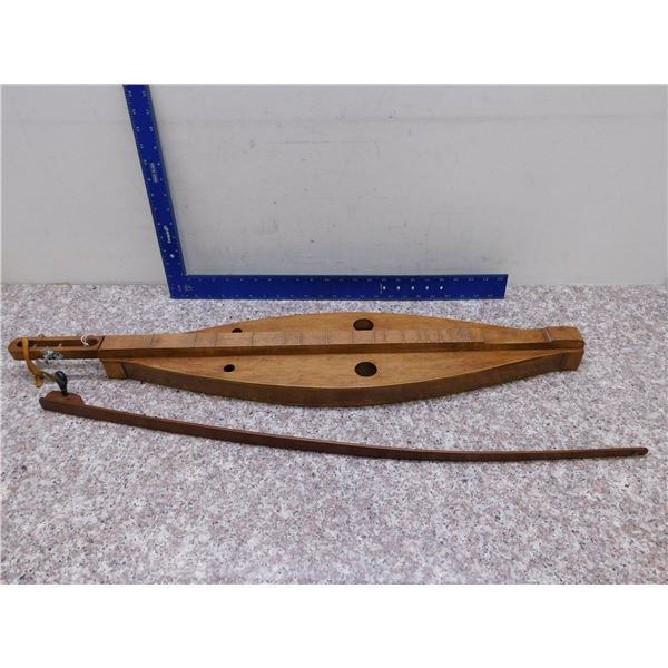 3String Dulcimer Instrument Wooden Folk Music Art With Bow