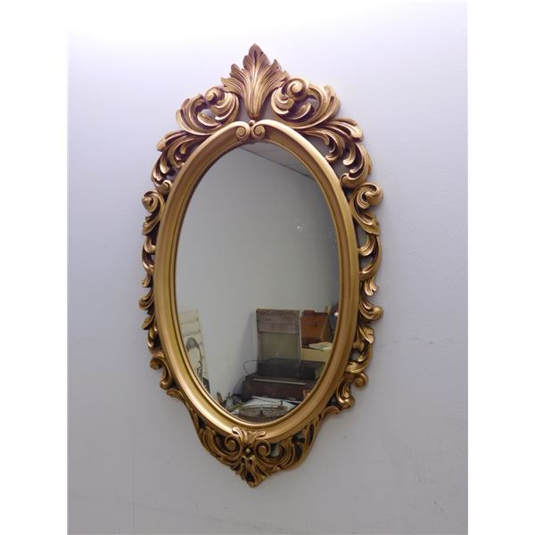 Vintage Gold Ornate Decorative Wall Mirror Syroco Style Hollywood