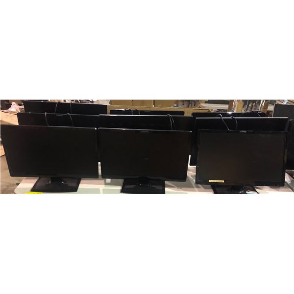 Group of 9 Palanar monitors - model PLL2410W