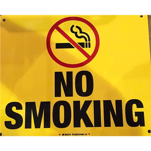 group of 6 metal no smoking signs