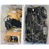 Image 1 : Group of 2 boxes of misc. electronics - includes pixel controllers / chargers / cables etc