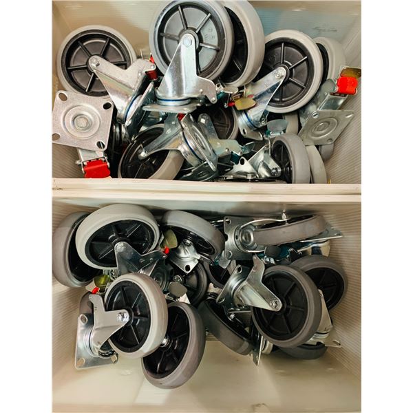 2 Boxes of industrial wheels / casters