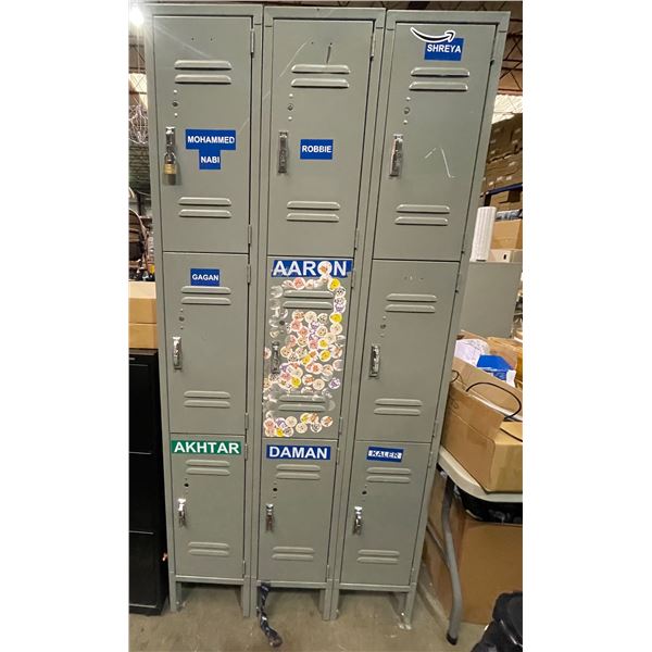 Uline - 9 door industrial locker (approx 12in x 36in x 78in long)