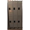 Image 1 : Uline Industrial Lockers - Double Tier, 3 Wide, Assembled (approx. 12in x 36in x 78in H)