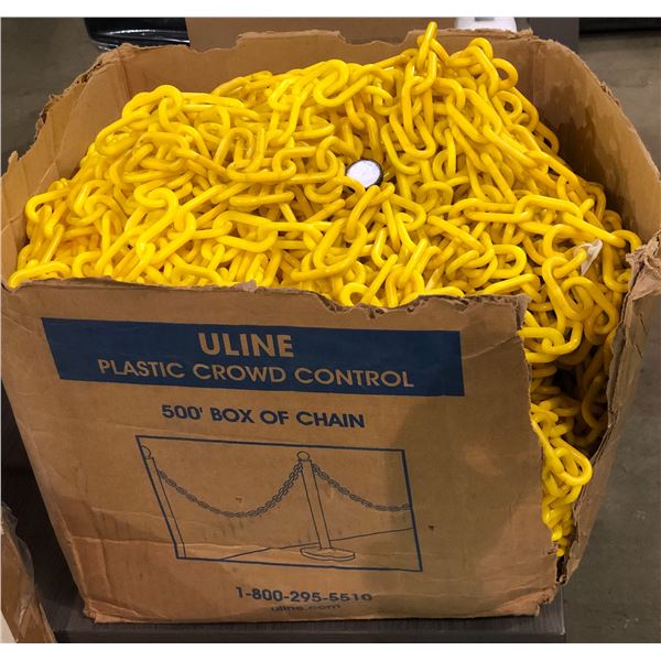 Uline - Plastic crowd control 500ft box of chain