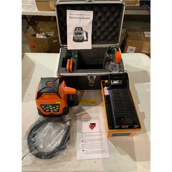 Self leveling rotary laser machine & air hydraulic pump