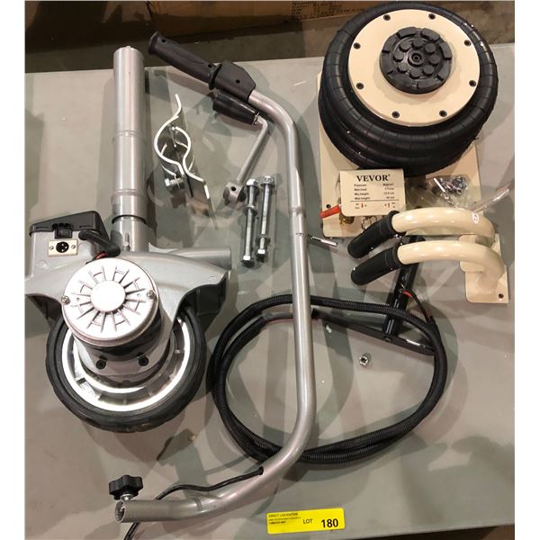 Mophorn Trailer Jockey Wheel (Motorized electric power trailer mover) & Vevor Pneumatic air car lift