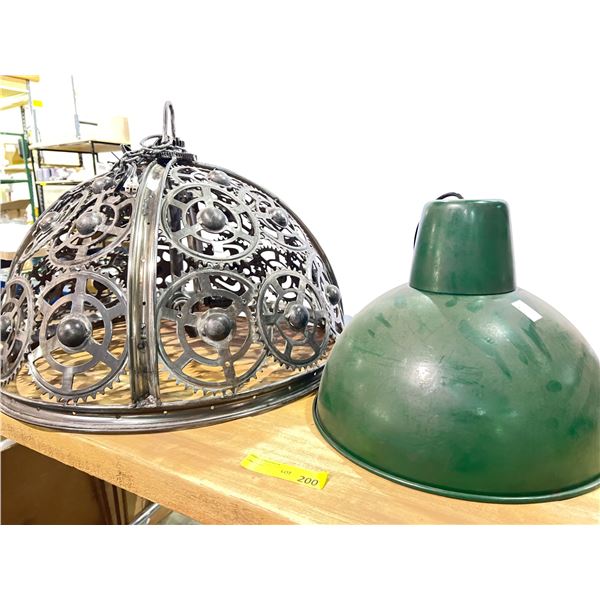 Group of 2 hanging lights - includes vintage ceiling lamp