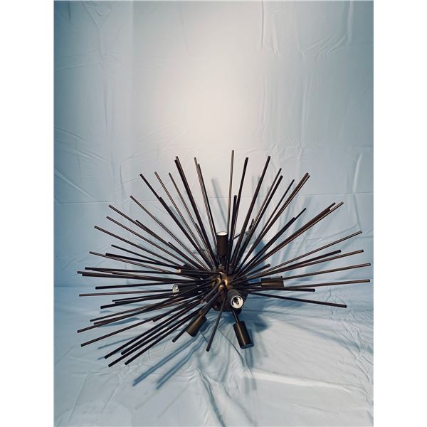 Contemporary chrome chandelier