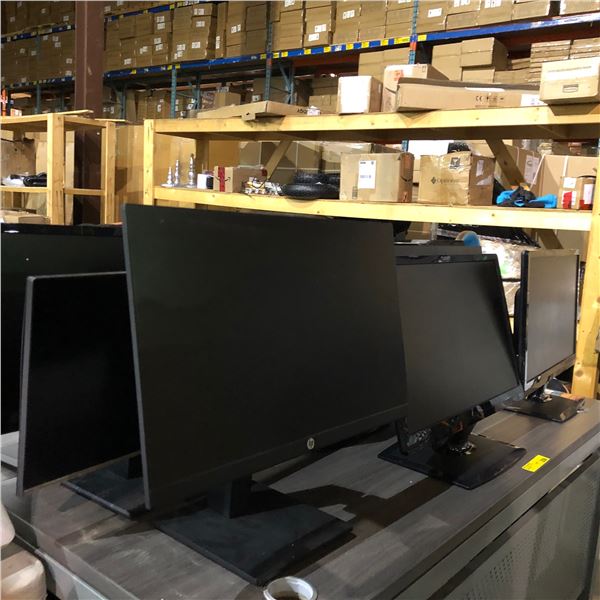 Large group of misc. electronics - includes 9 monitors (mostly Palanar) & 3 printers (HP laser color