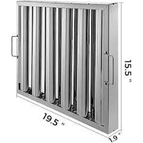 Group of 6 small hood filters - approx 19 1/2" x 15 1/2" (can be used for food trucks)