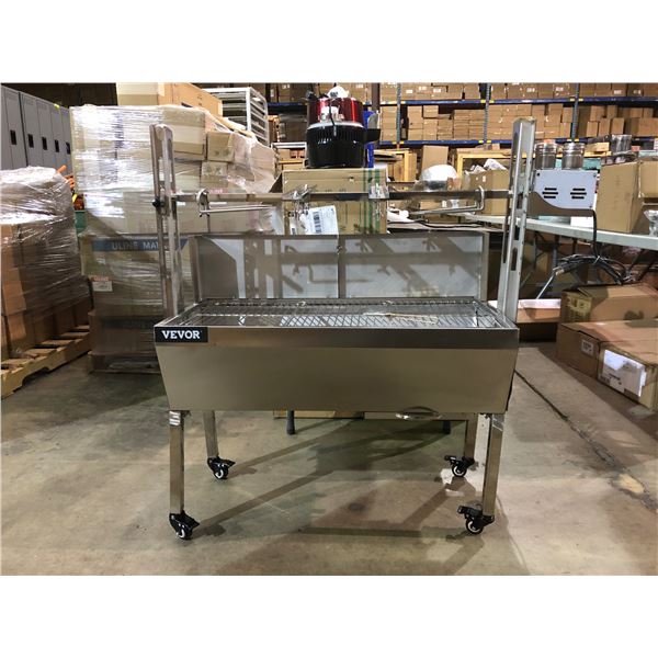 Vevor - stainless steel rotisserie grill roaster w/ black cover guard