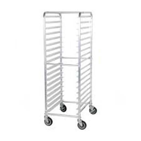 Bun pack rack on casters w/ trays