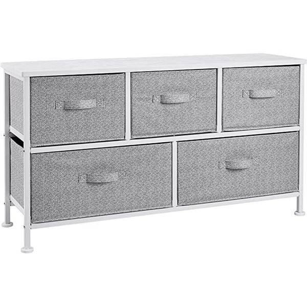 5 drawer cabinet w/ fabric drawers