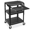 Image 1 : Mobile work station / black rolling cart w/ casters