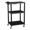 Image 1 : Mobile work station / black rolling cart w/ casters