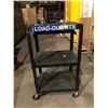 Image 2 : Mobile work station / black rolling cart w/ casters