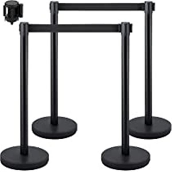 Vevor - Group of 5 crowd control posts w/ retractable belt