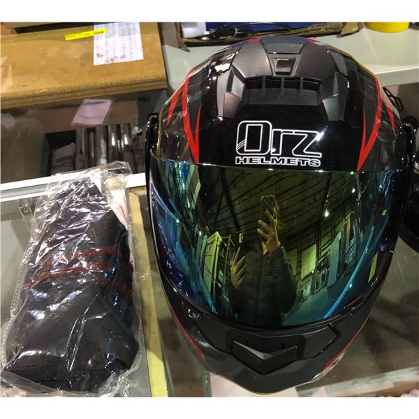 ORZ Motorcycle helmet w/ gloves