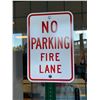 Image 2 : Group of 6 Uline signs - includes No parking fire lane / notice turn off radio / no rivers without s